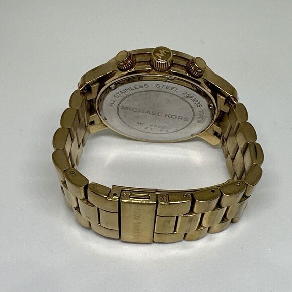 Michael Kors Runway MK8077 Men's Gold Stainless Steel Analog Dial Watch HME73 - Picture 10 of 11
